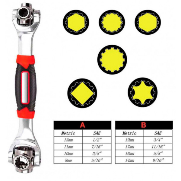 Универсальный ключ 48 в 1 Universal Tiger Wrench PRO original Сверхпрочный, набор универсальных ключей CK-68 Львов - изображение 7
