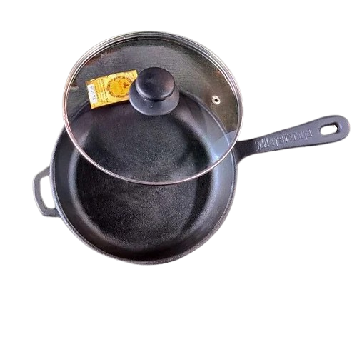 Сковорідка d22*4см скляна кришка чавунна лита Т2012С3 Майстерня Житомир - фото 3