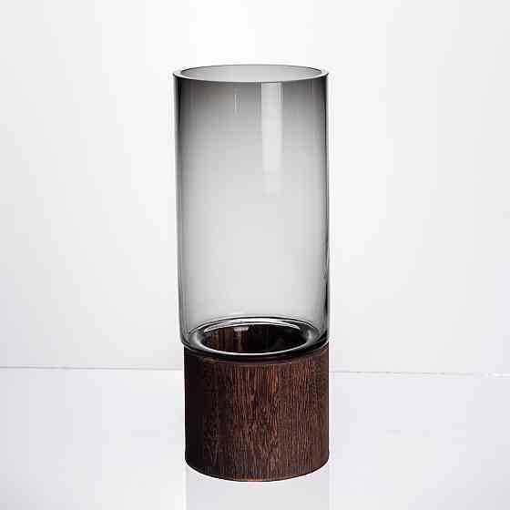 Ваза для квітів кругла скляна 25.5 (см) декоративна HP-19-162-2 Коломыя