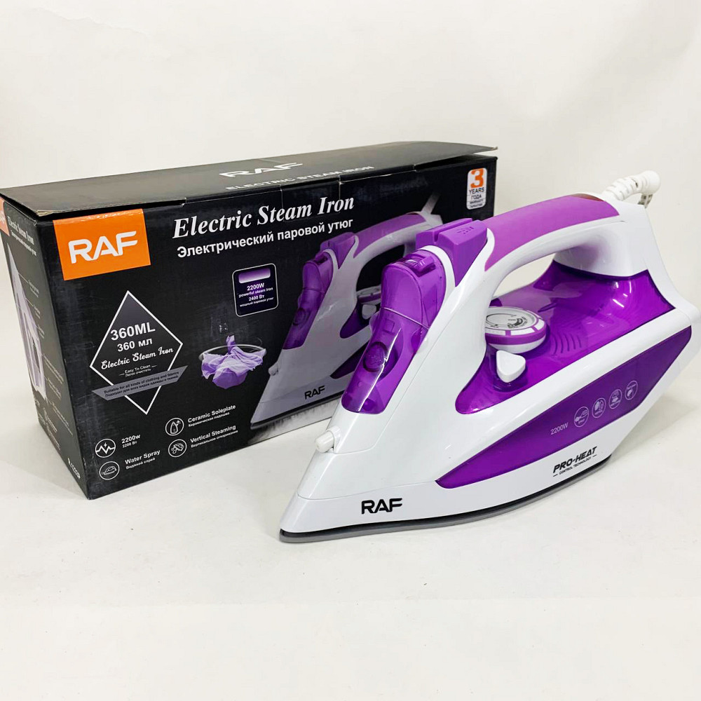 Утюг керамический антипригарный RAF, Утюг для глажки стрелок на брюках Электрический для глажки MP-56 Львов - изображение 8