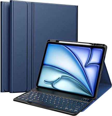 Чехол JADEMALL для iPad Pro 11 дюймов с клавиатурой (M4) 2024 - Беспроводной съемный чехол-клавиатура QWERTZ Киев