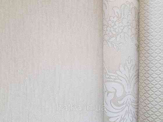 Шпалери вінілові на флізеліні Rasch Trianon Xlll 0.53х10 однотонні хвилясті класика пісочні жовті Київ