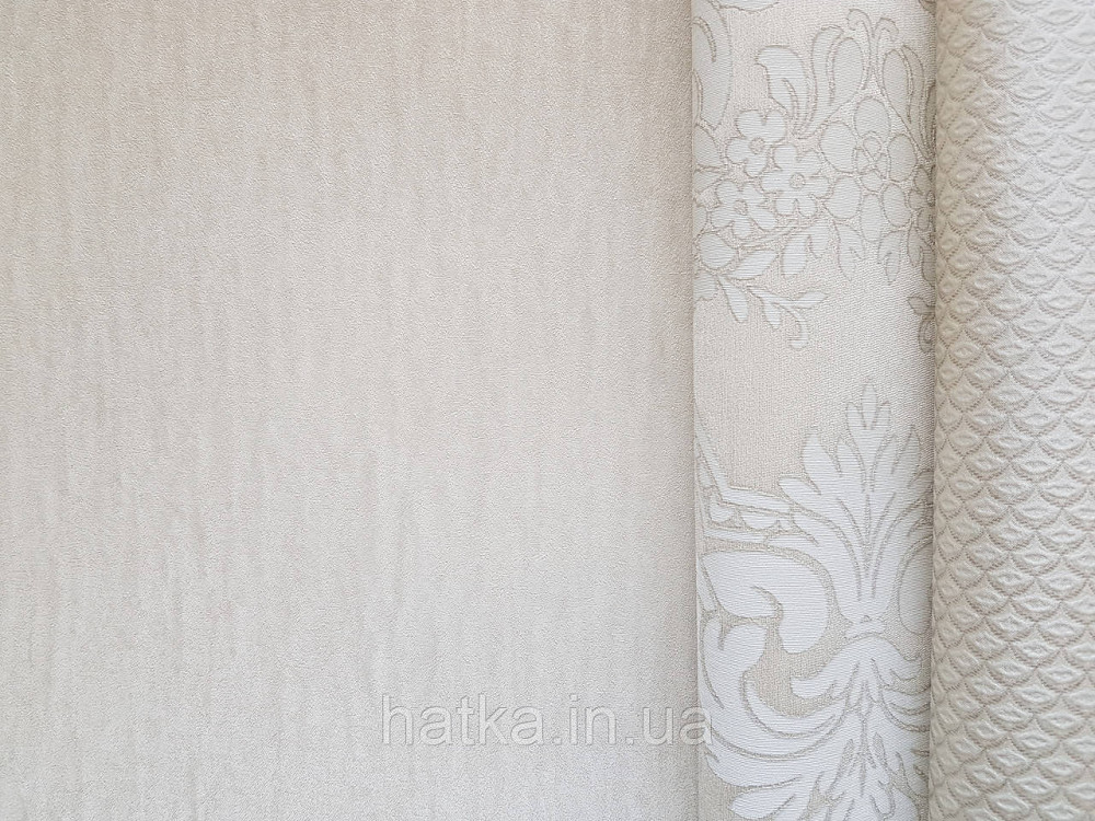 Шпалери вінілові на флізеліні Rasch Trianon Xlll 0.53х10 однотонні хвилясті класика пісочні жовті Київ - фото 2