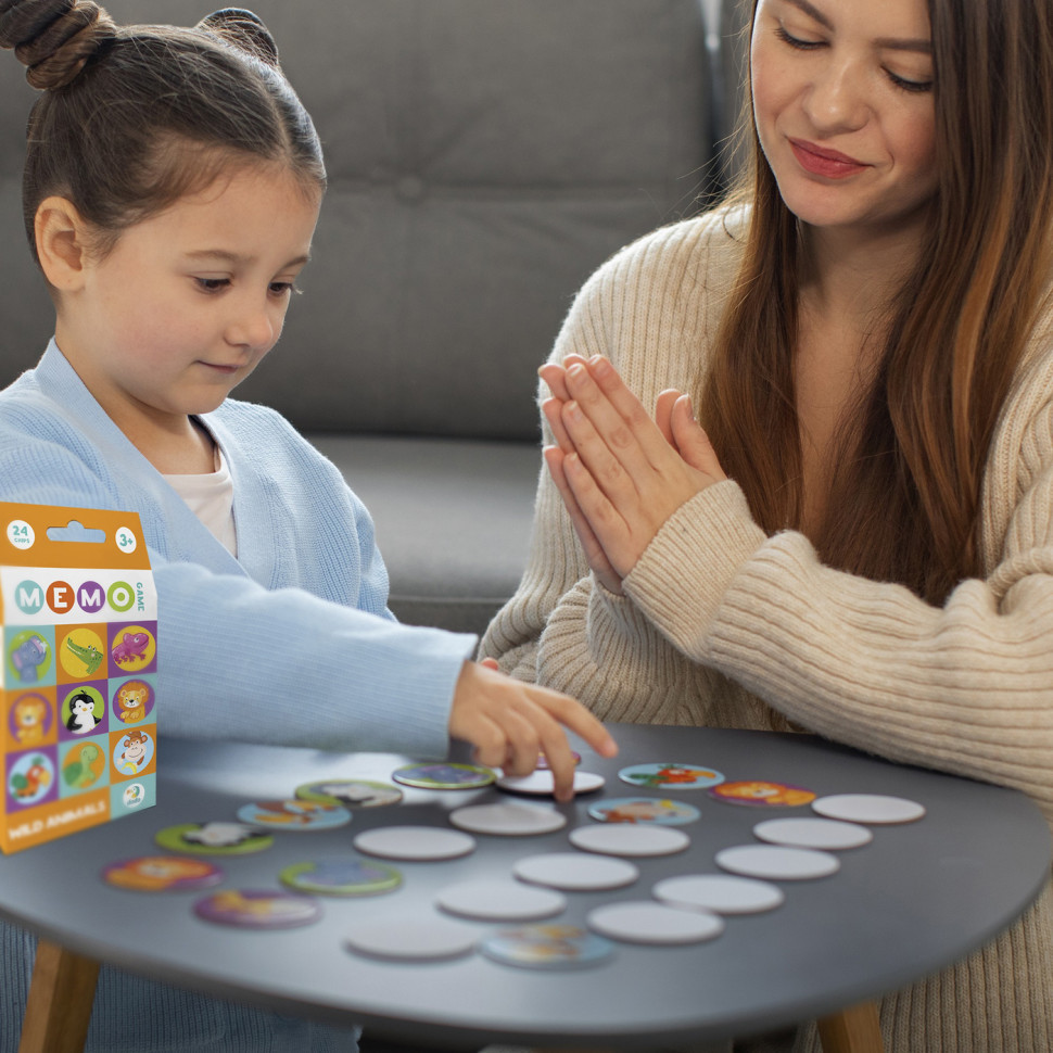 Настільна карткова гра для дітей "Дикі тварини" 301238, 12 фішок Вінниця - фото 4