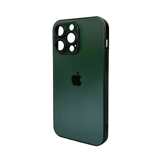 Чохол для смартфона AG Glass Matt Frame Color Logo for Apple iPhone 15 Pro Max Cangling Green Киев