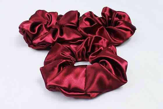 Гумка для волосся атласна Бордовий Харків