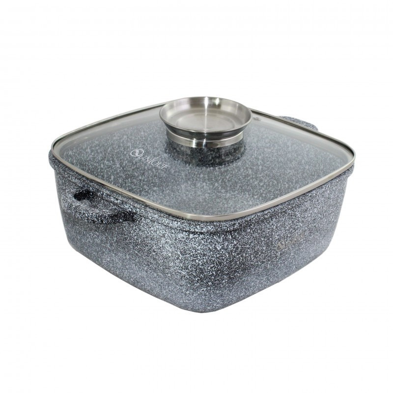 Казан UNIQUE UN-5205 3.5л (22см, квадртаный, с крышкой, гранитный) Одесса - изображение 2