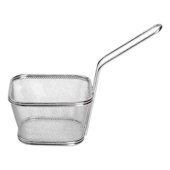 Кошик сервірувальний для подачі фрі та снеків 13х11х7см фритюрниця нержавіюча сталь HP-19-3-L Коломия