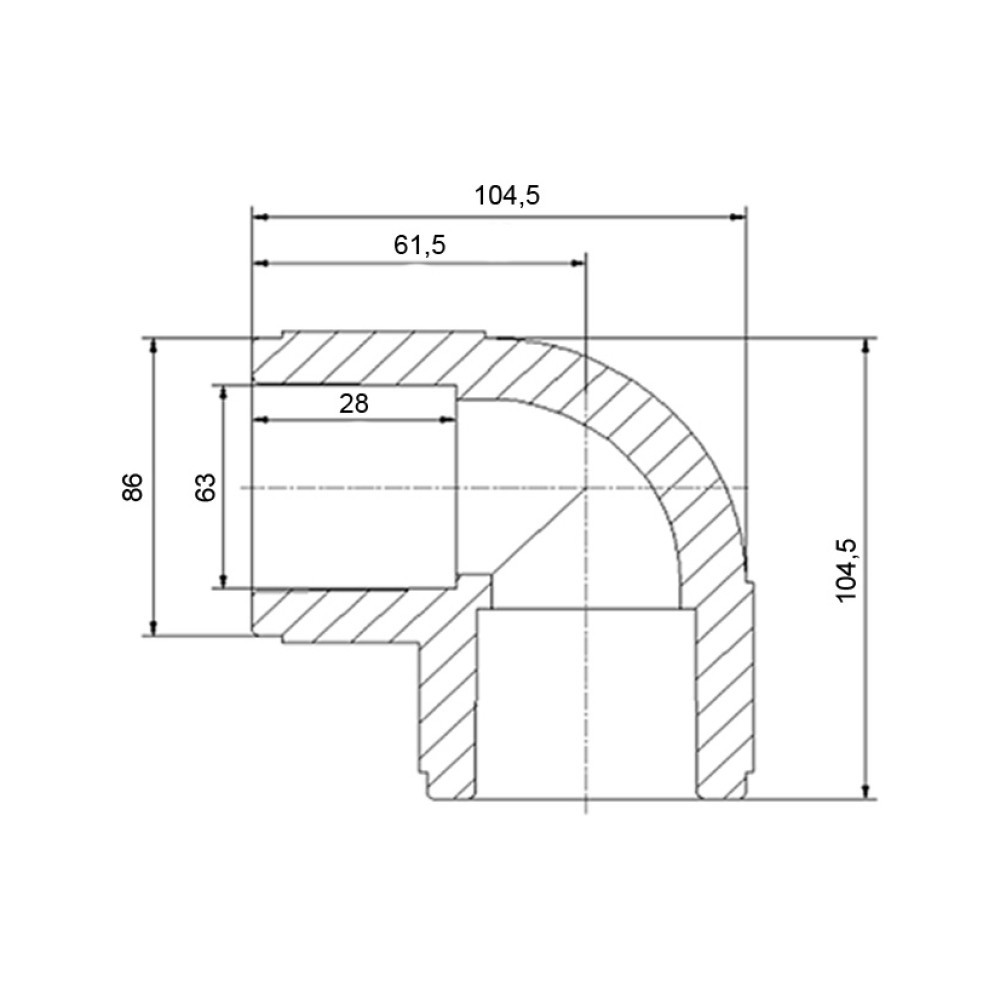 Куточок PPR Blue Ocean 63, 90° Київ - фото 2