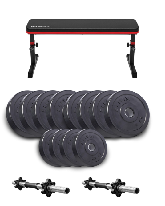 Набір Elitum Titan гантелі 2х26кг з лавою HS-1025 Pro Київ - фото 1