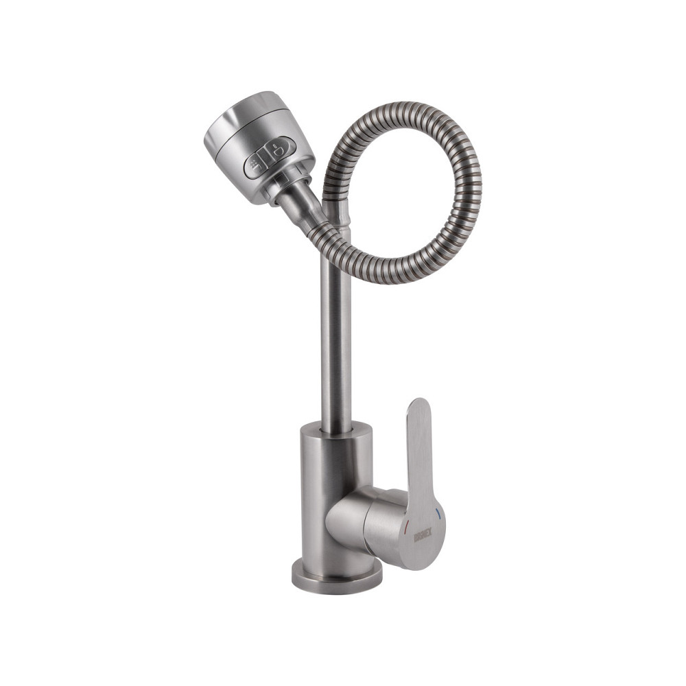 Смеситель для кухни Brinex Pure 015F41 с гибким изливом   Nickel BRIPUR015F41NKL Киев - изображение 7