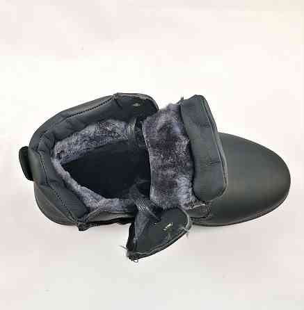 Ботинки ЗИМНИЕ Мужские Черные Кроссовки с МЕХОМ на Замке с Молнией (размеры: 44) - 202-1 Днепр