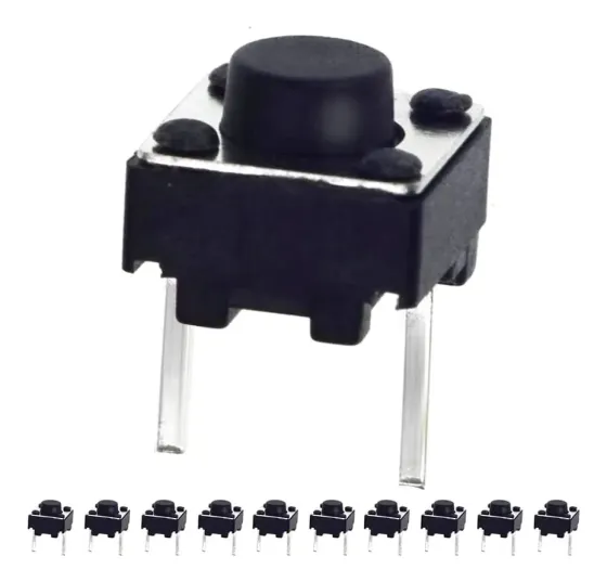 Комплект тактовых кнопок 6x6 мм, 100 шт для проектов Киев