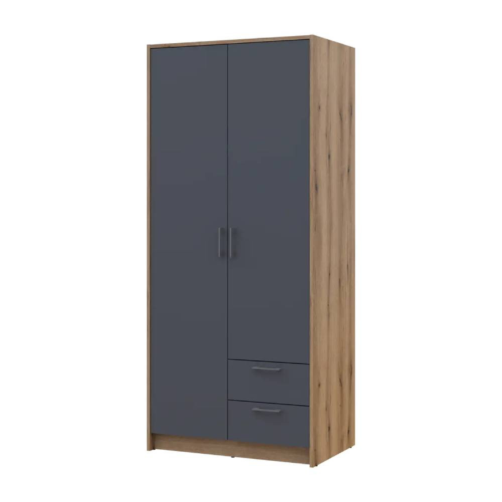 Шафа для одягу Doros Ронді Дуб Артизан/Графіт 2ДСП 82х52х195 DRS-011657 (80737804) Дніпро - фото 1