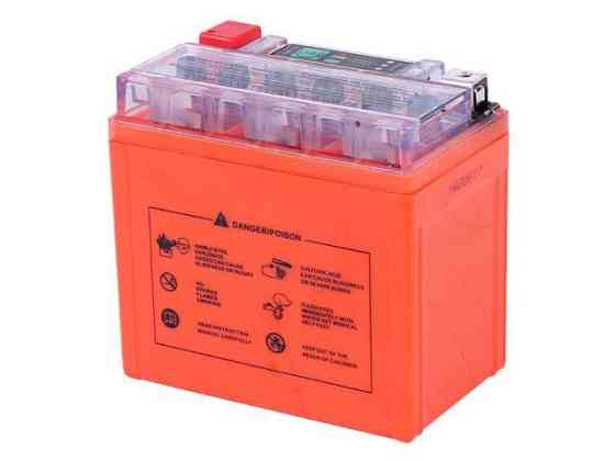 Аккумулятор 5АH-YTX5L-BS гелевый С ИНДИКАТОРОМ 114*70*106mm оранжевый Мукачево