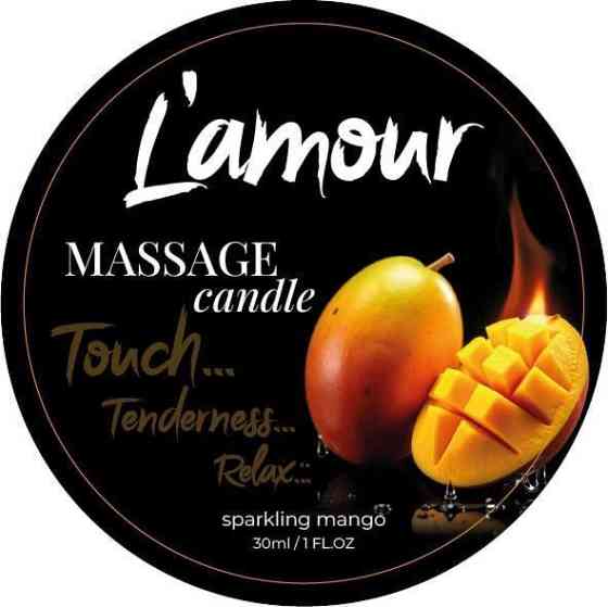 Масажна свічка L'amour Mango з ароматом манго, 30 мл Sex Aura Київ
