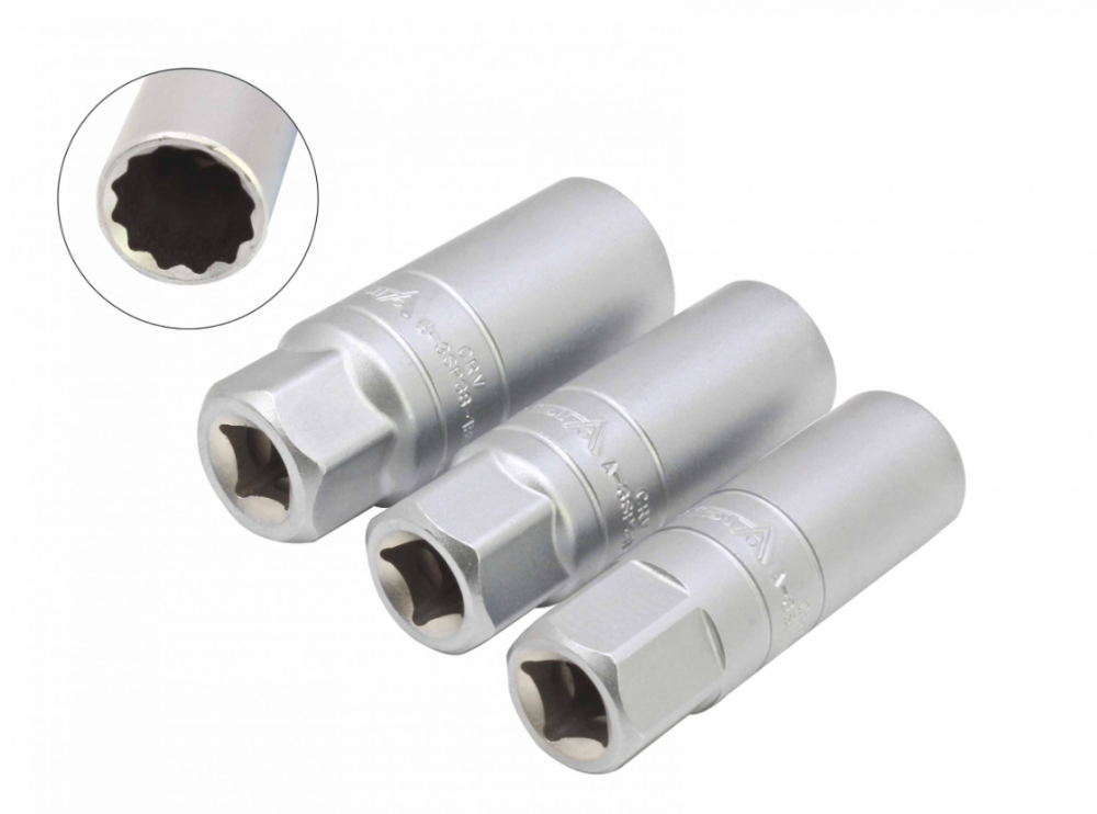 Набор свечных головок ASTA 14/16/18 мм 3/8″ 3 шт. ASTA A-3SP38 Чернигов - изображение 5
