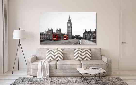 Картина полотно у вітальню/ спальню Лондон MLP_138 60x100 см Київ