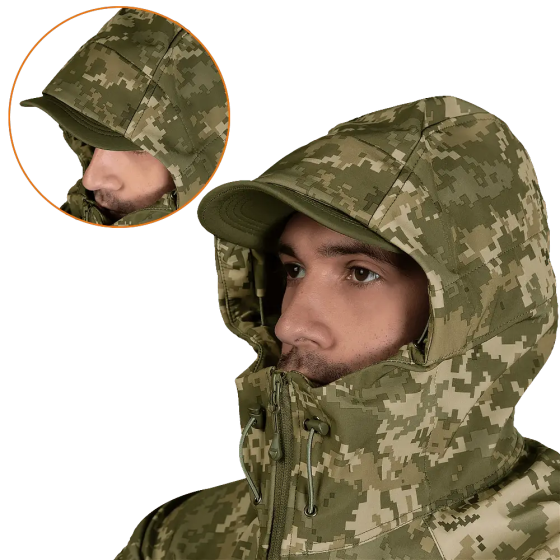 Куртка чоловіча тепла CM Stalker SoftShell (Піксель) 2XL Вінниця