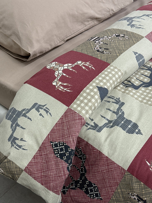 Ecotton Комплект постільної білизни Ecotton полуторний 150х215 см червоний Олені новорічний Коломыя - изображение 9
