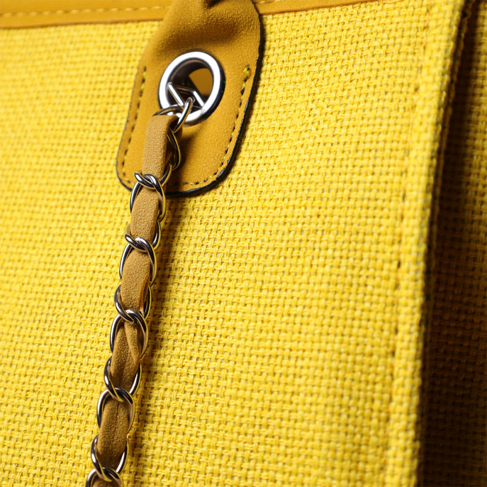 Яскрава жіноча сумка на літо з якісного текстилю Vintage sale_15135 Жовтий Київ - фото 7