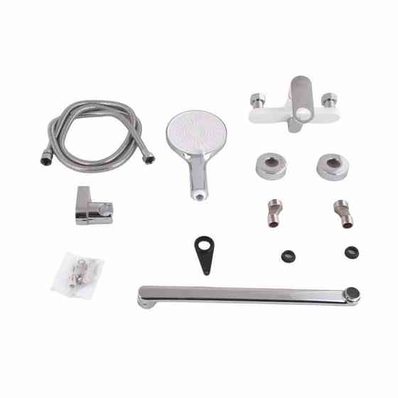 Смеситель для ванны Qtap Jay c душевым гарнитуром QTJAY2601CRW45552 белый/хром Киев