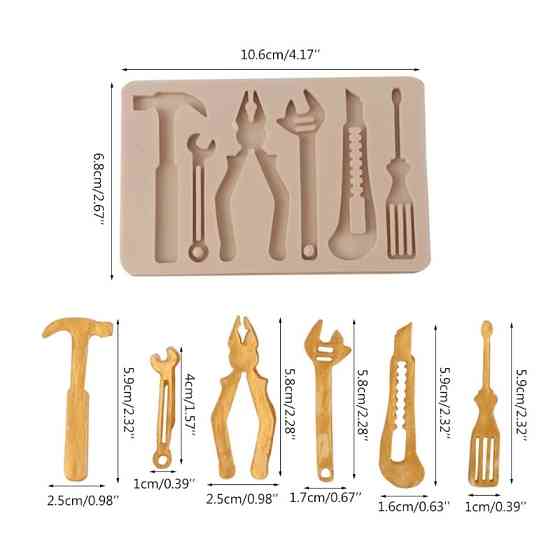 Молд силиконовый инструменты 106 на 68 мм серый Киев