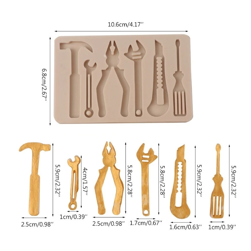Молд силиконовый инструменты 106 на 68 мм серый Киев - изображение 2
