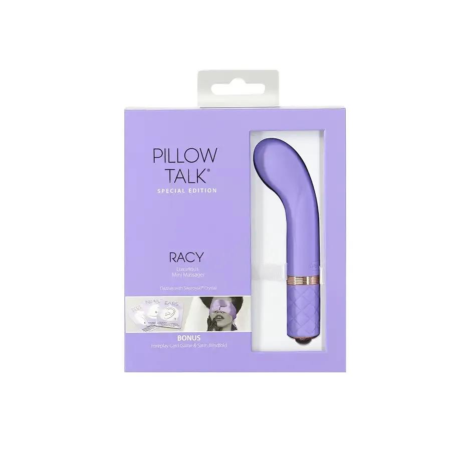 Роскошный вибратор Pillow Talk Racy Purple Special Edition, Сваровски, повязка на глаза+игра Львов - изображение 9