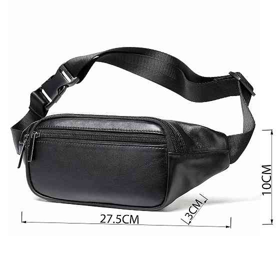 Бананка из кожи 14999 Vintage Черная Киев