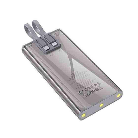 Внешний аккумулятор HOCO J104 Discovery edition 22.5W fully compatible power bank with cable(10000mAh) Gray Киев