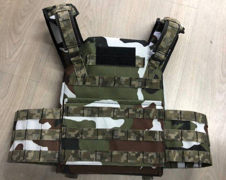 Плитоноска тактична жилет із стропами Molle під плити 25х30см (Камуфляж) Вінниця - фото 4