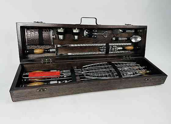 Подарунковий набір шампурів у дерев'яному кейсі ЛІСНИК HAPPY DAYS Тернопіль