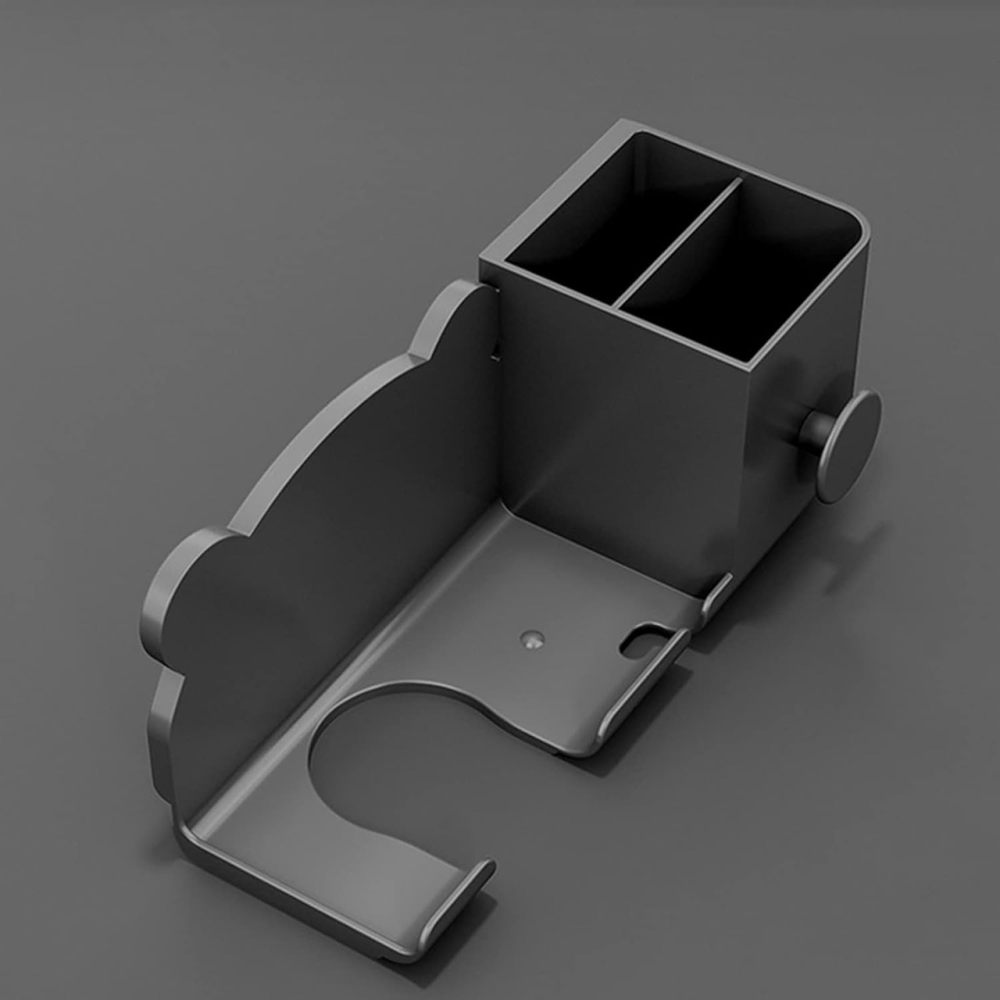 Органайзер пластиковый для ванной комнаты, настенный держатель для фена 23.2×8.2×9.2см, серый цвет Каменец-Подольский - изображение 2