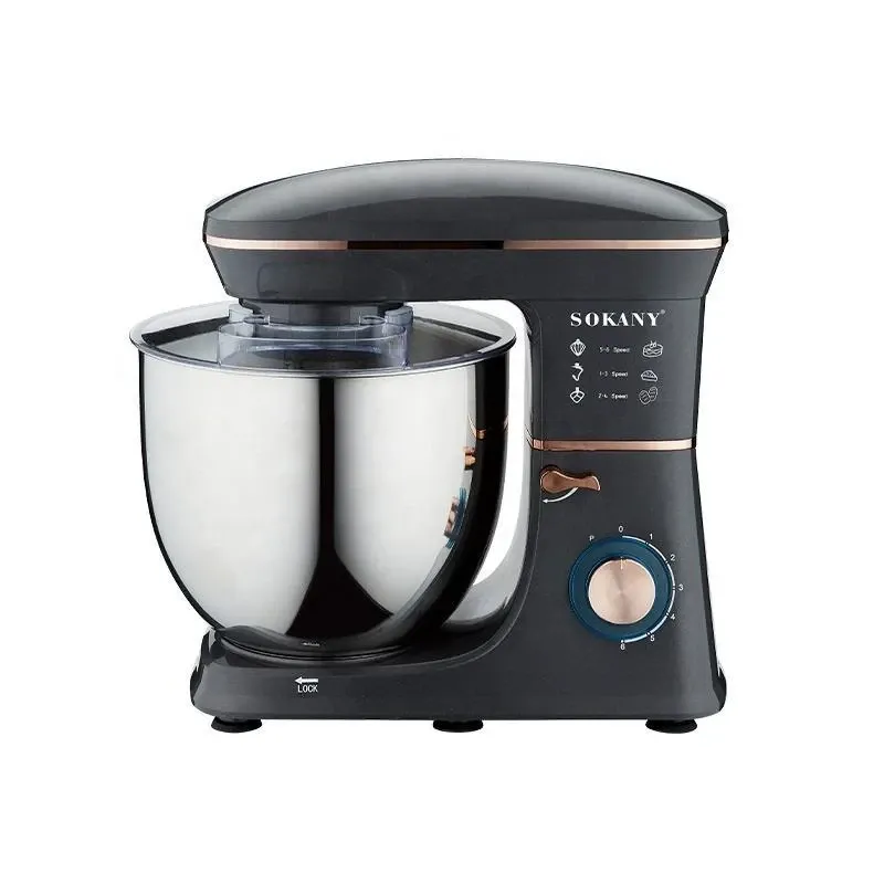Планетарний міксер SK-05001 2000 Вт, 8 л, 6 швидкостей, віночки та гаки для тіста та крему Одеса - фото 3