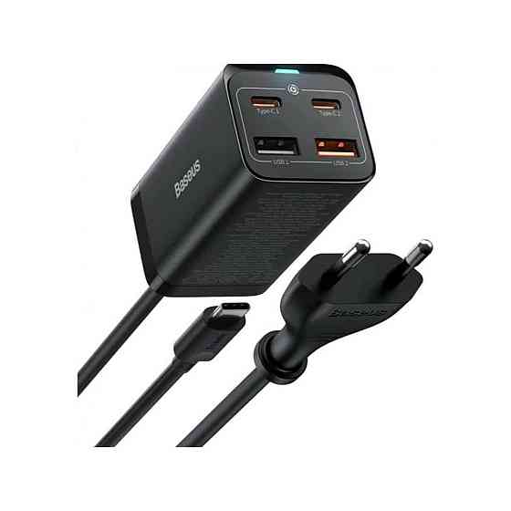 МЗП Baseus GaN3 Pro Desktop Fast Charger 2U+2C 100W EU Black Киев