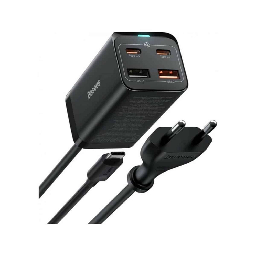 МЗП Baseus GaN3 Pro Desktop Fast Charger 2U+2C 100W EU Black Киев - изображение 1