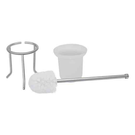 Ершик для унитаза напольный Lidz (CRG) 121.05.04 белый/хром Киев