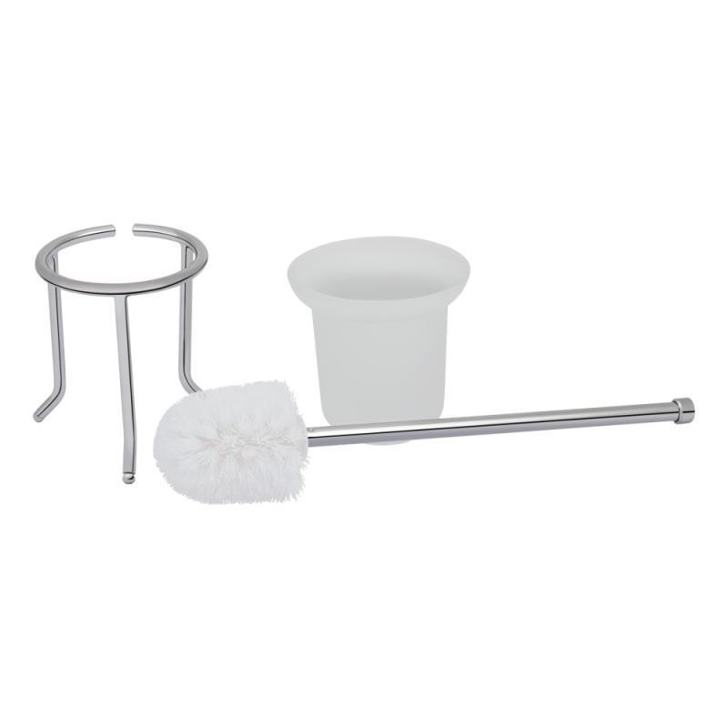 Йоржик для унітаза на підлогу Lidz (CRG) 121.05.04 білий/хром Київ - фото 3