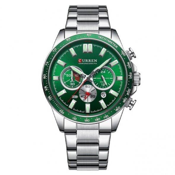Водостойкие кварцевые часы Curren Diablo silver Винница - изображение 3