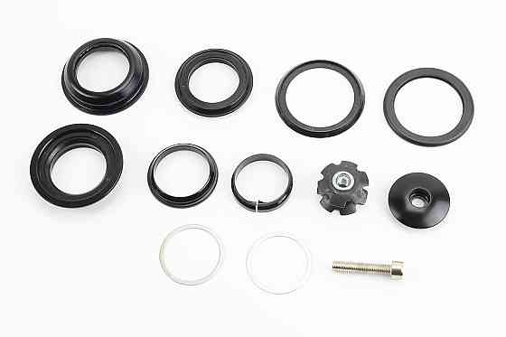 Кермова колонка 1-1/8" (44/28,6x44/30) безрізьбової вилки, напівінтегровані, чорні KL-B430 Київ