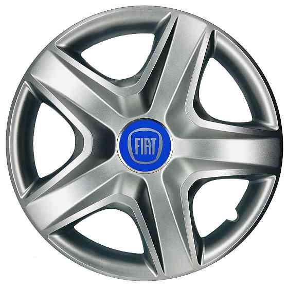 Автомобільні модельні ковпаки R15 Fiat (синій) 340 4шт, SJS, сріблясті Вінниця