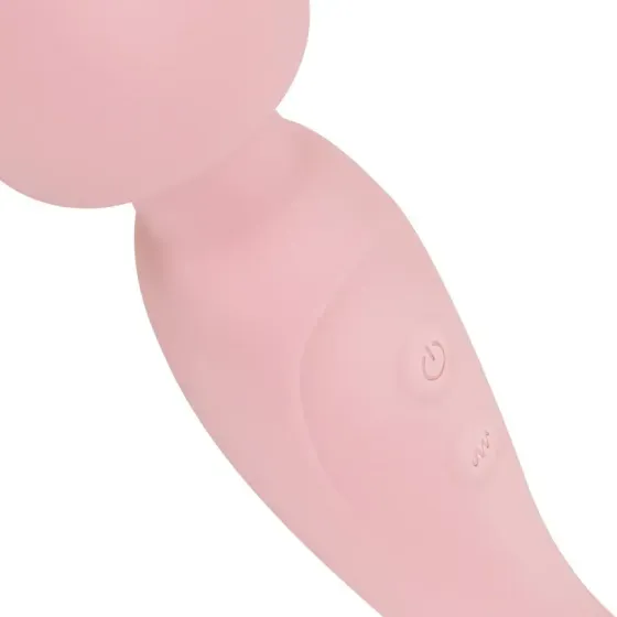 Двусторонний массажер-вибратор Good Vibes Only – SIMI Double-Sided Wand Vibrator Soft Silicone – Pink Львов