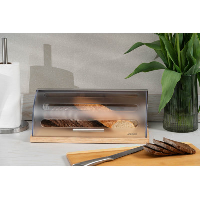 Хлібниця Ardesto Gemini 39х27х15см, дерево, пластик, нержавіюча сталь (AR0914GB) Вінниця - фото 6