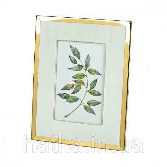 Рамка для фотографії 19 см 15 х 10 см фото золоті перо полістоун Київ