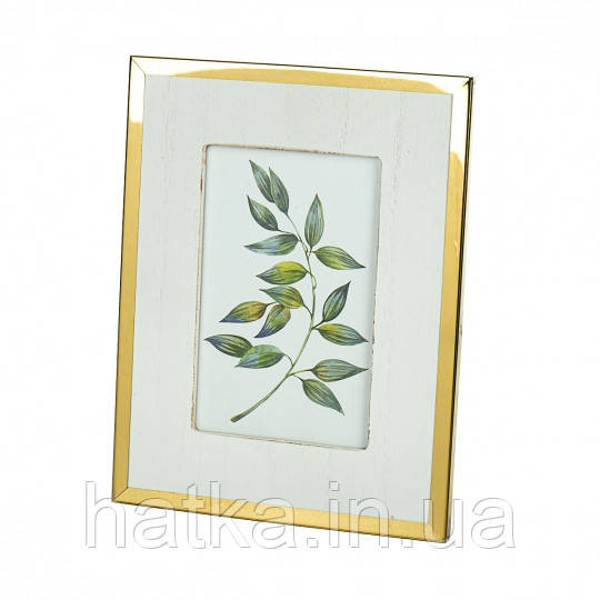 Рамка для фотографії 19 см 15 х 10 см фото золоті перо полістоун Київ - фото 1