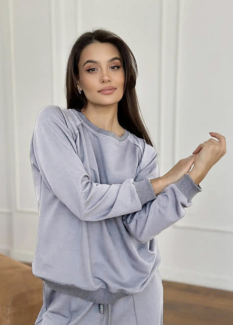 Свитшот женский однотонный Серый 46/48 Харьков - изображение 1