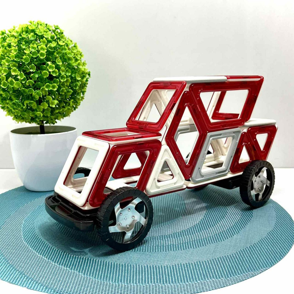 Конструктор магнітний Limo Toy Транспорт 58 деталей (KB 1017) Чернигов - изображение 1