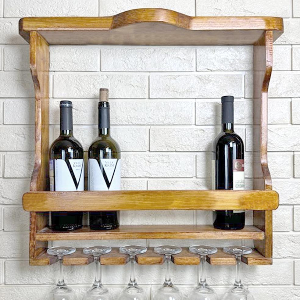 Настенная винная полка 