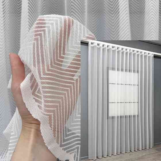 Тюль VR-Textil 2092т Жаккард Теплый белый 400х270 см (42-1317) Киев